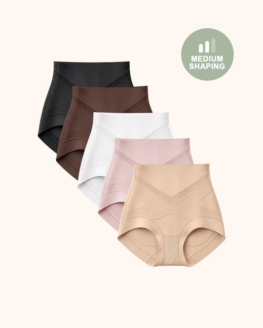 V-Shaped Tummy-Control Sculpting Briefs Multipack