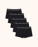 Pack de 5 braguitas tipo shorts de tiro alto de algodón para mujer