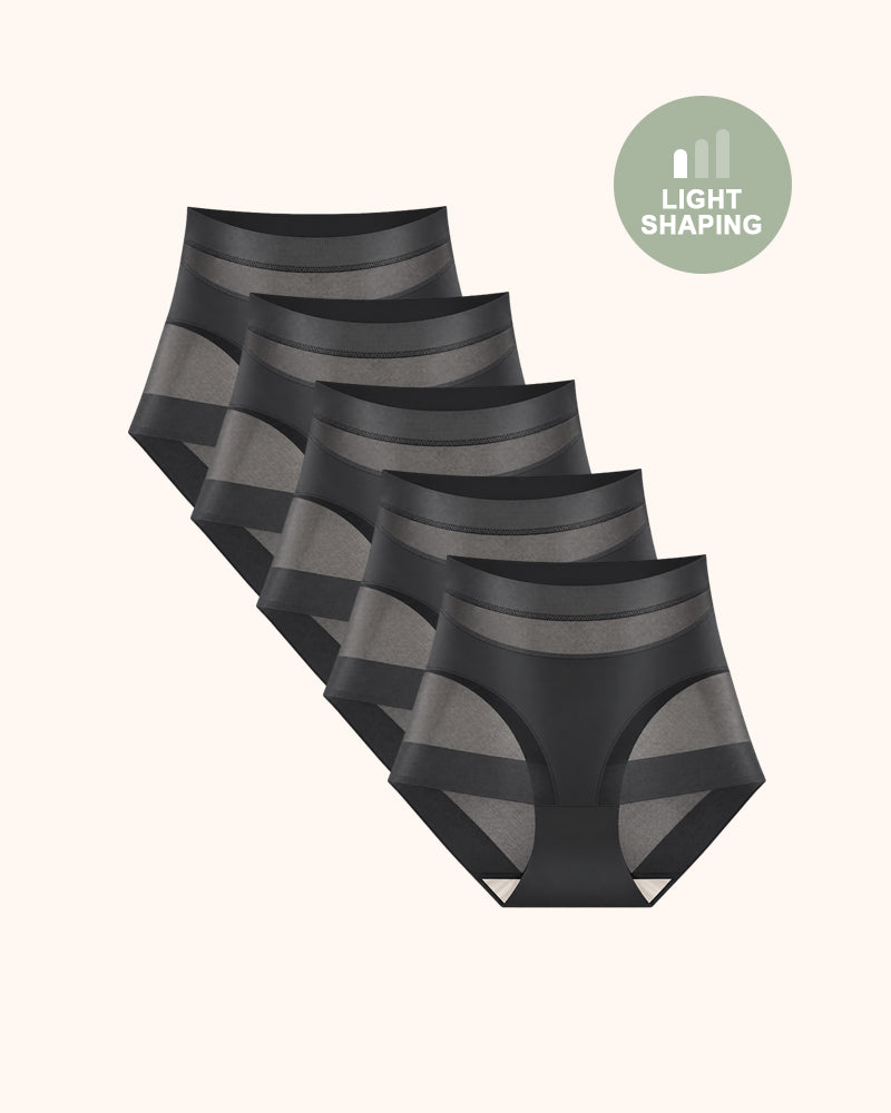 Women's High-Waist No Show Basic Mesh Panties