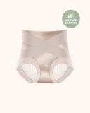 Silky High-Waisted Cross Front Tummy Control Shaping Panties