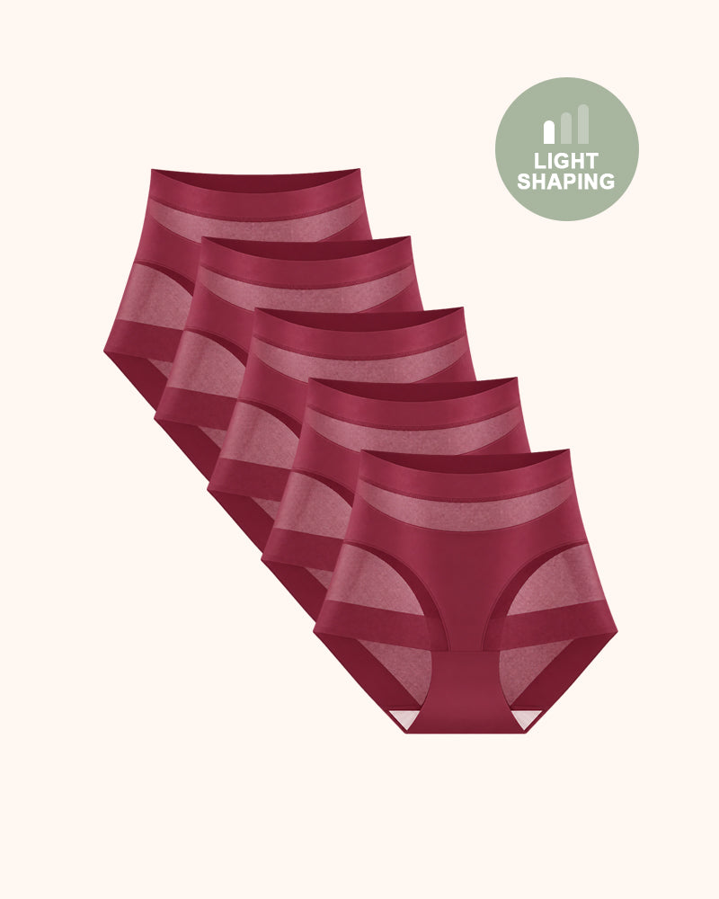 Women's High-Waist No Show Basic Mesh Panties
