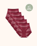 Women's High-Waist No Show Basic Mesh Panties