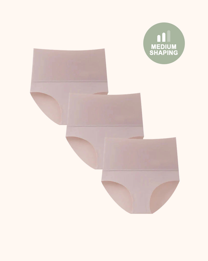 Paquete de 3 braguitas de control de abdomen de talle alto