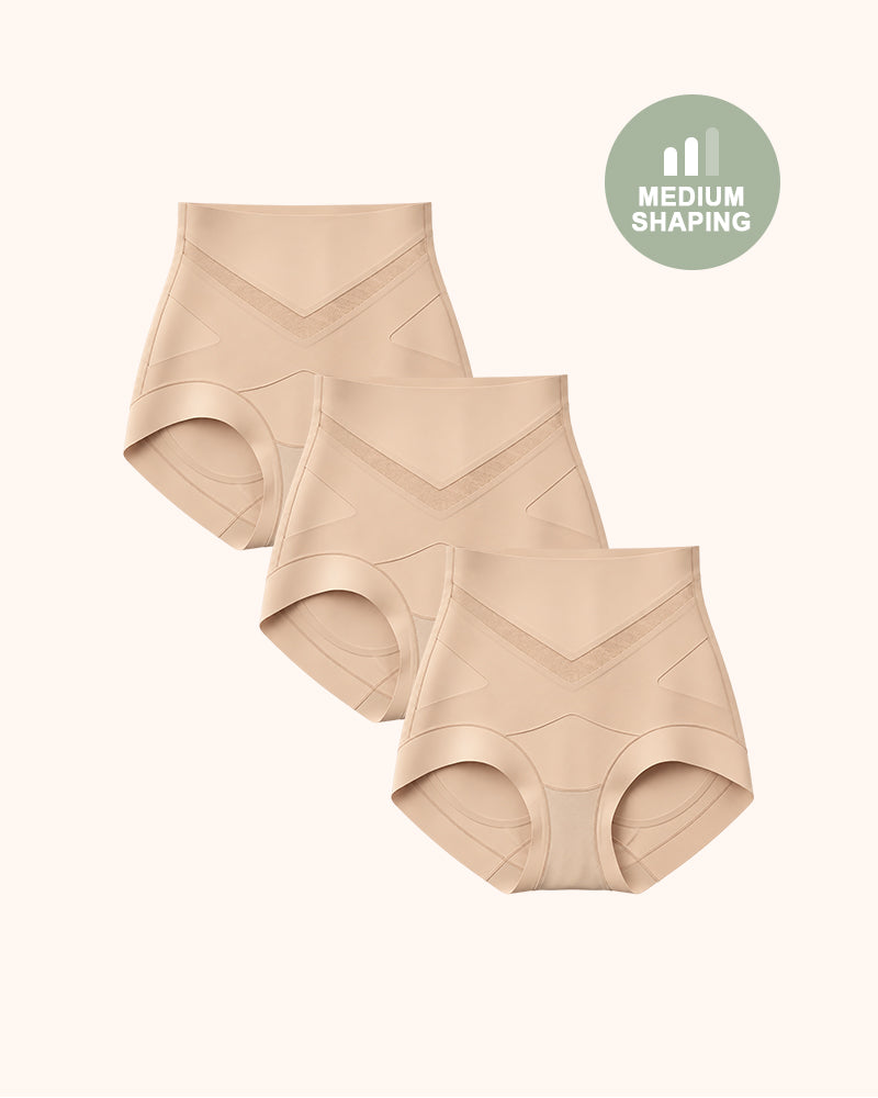 V-Shaped Tummy-Control Sculpting Briefs Multipack