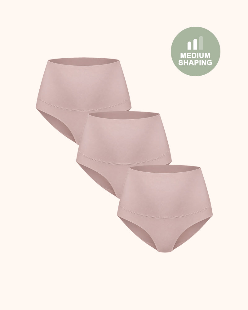 Paquete de 3 braguitas de control de abdomen de talle alto