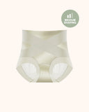 Silky High-Waisted Cross Front Tummy Control Shaping Panties