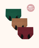 Leakproof High Waisted Menstrual Cotton Panties 3 Pack