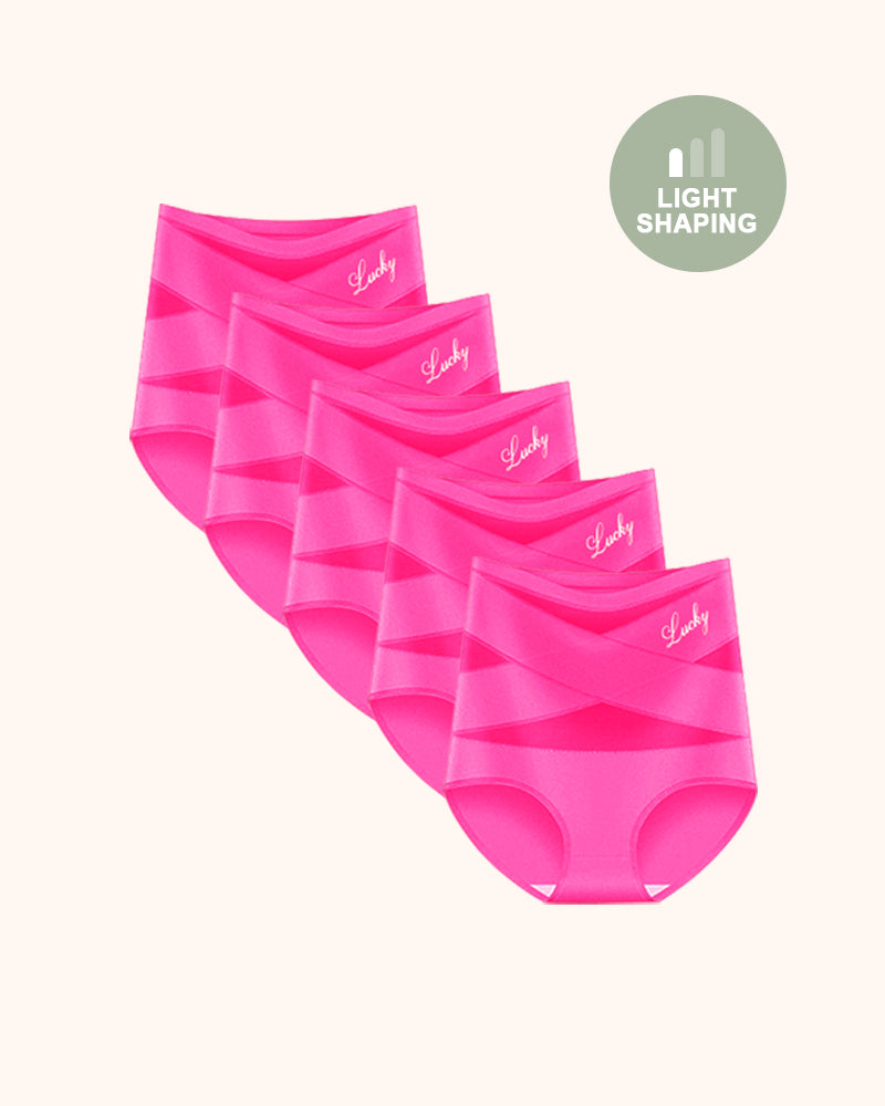 Braguitas moldeadoras sin costuras de talle alto con control de abdomen Lucky (paquete de 5)