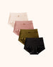 Negro+Piel+Rojo ladrillo+Verde militar