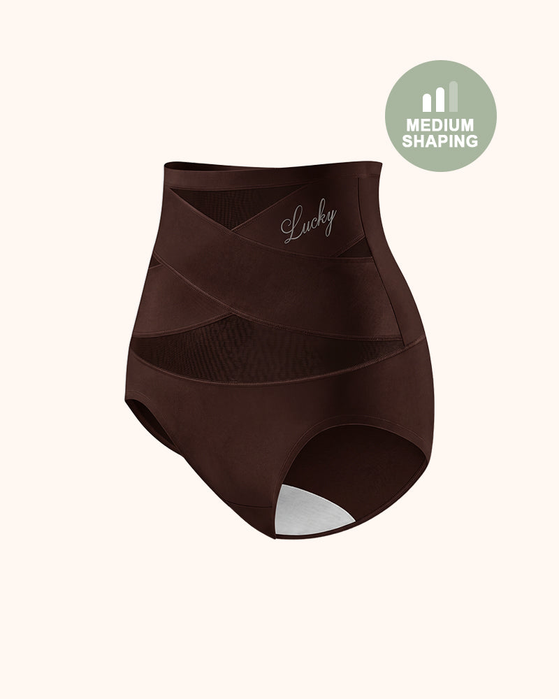 Braguitas moldeadoras sin costuras de talle alto con control de abdomen Lucky (paquete de 5)