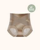 Silky High-Waisted Cross Front Tummy Control Shaping Panties