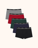 Pack de 5 braguitas tipo shorts de tiro alto de algodón para mujer