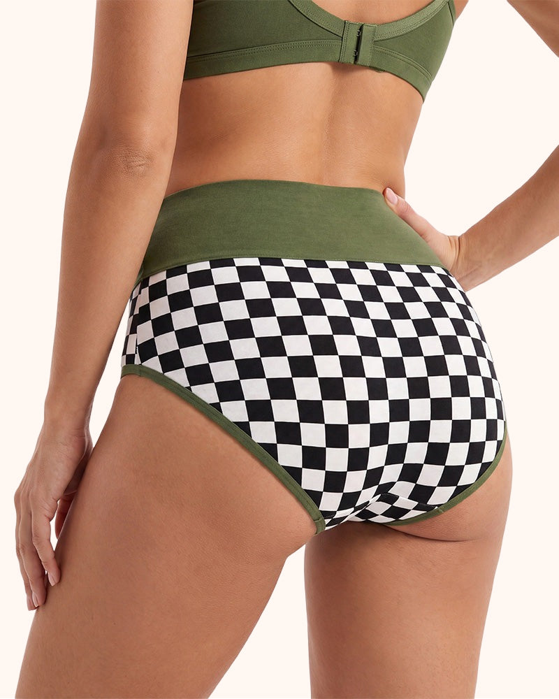 Bragas de algodón de talle alto talla grande para mujer, paquete de 4