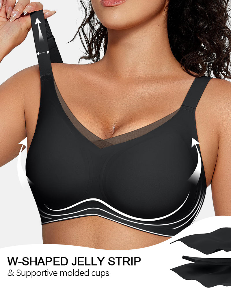 Lilysure Jelly Wireless Push-Up Bra - Crossover Mesh