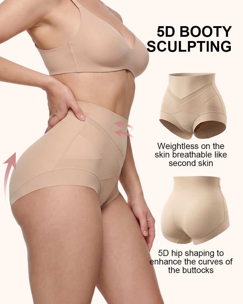 V-Shaped Tummy-Control Sculpting Briefs Multipack