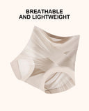 Silky High-Waisted Cross Front Tummy Control Shaping Panties
