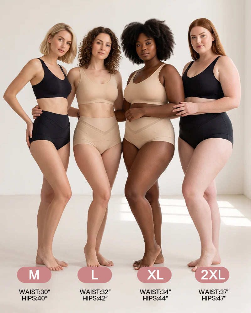 V-Shaped Tummy-Control Sculpting Briefs Multipack