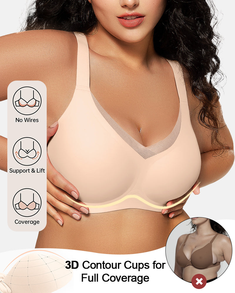 Lilysure Jelly Wireless Push-Up Bra - Crossover Mesh