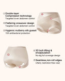 Silky High-Waisted Cross Front Tummy Control Shaping Panties