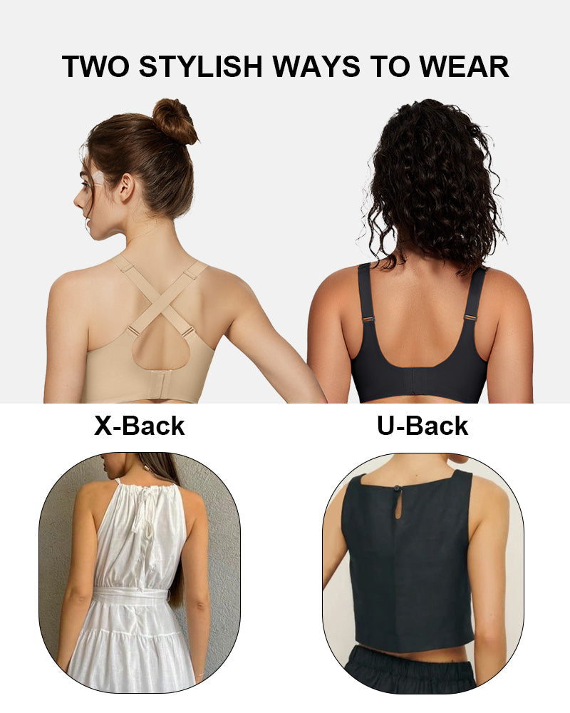 Lilysure Jelly Wireless Push-Up Bra - Crossover Mesh