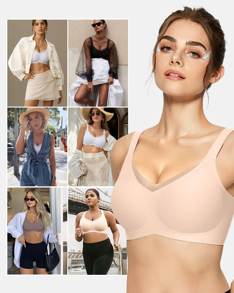 Lilysure Jelly Wireless Push-Up Bra - Crossover Mesh