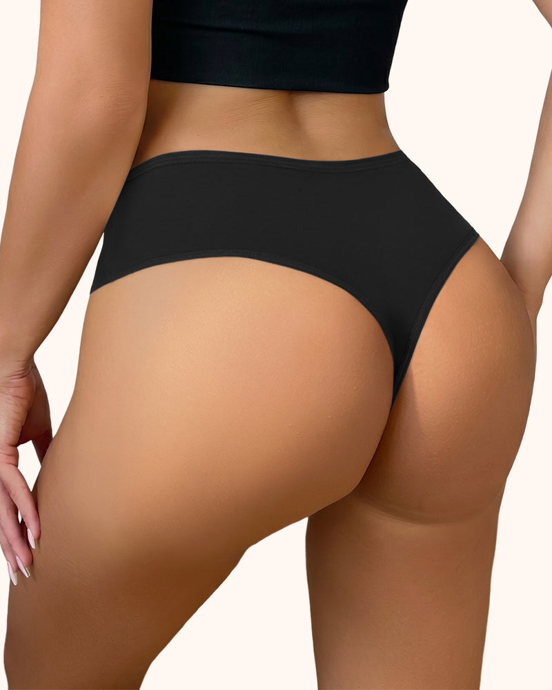 Tangas sin costura de cintura alta con control de abdomen para mujer
