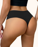 Tangas sin costura de cintura alta con control de abdomen para mujer
