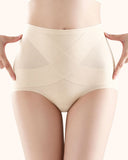 Braguitas de control de abdomen de cintura alta sin costuras de seda helada