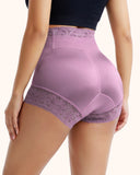 Shorts moldeadores cómodos de encaje con control de abdomen y realce de glúteos