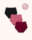 Las bragas menstruales Bikni Sporty Stretch, tela de algodón-punto con elastano, elásticas, cómodas para flujos abundantes