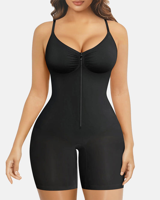 Ultra-Stretch Zip-Up Bodysuit — Sculpting Support & All-Day Comfort