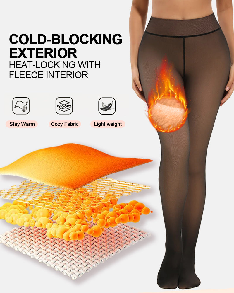 LilySure Warm Fleece Tights Slim Fit Tummy Control For Every Skin Tone