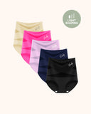 Braguitas moldeadoras sin costuras de talle alto con control de abdomen Lucky (paquete de 5)