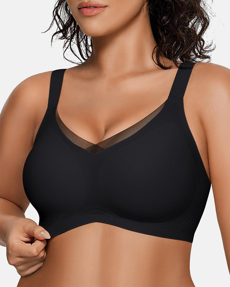 Lilysure Jelly Wireless Push-Up Bra - Crossover Mesh