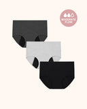 Leakproof High Waisted Menstrual Cotton Panties 3 Pack