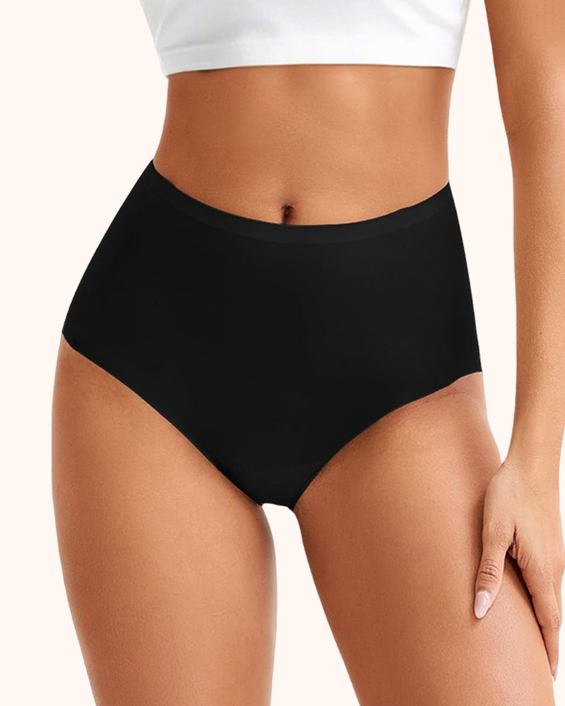 Bragas sedosas sin costuras de talle alto y sin marcas, paquete de 5