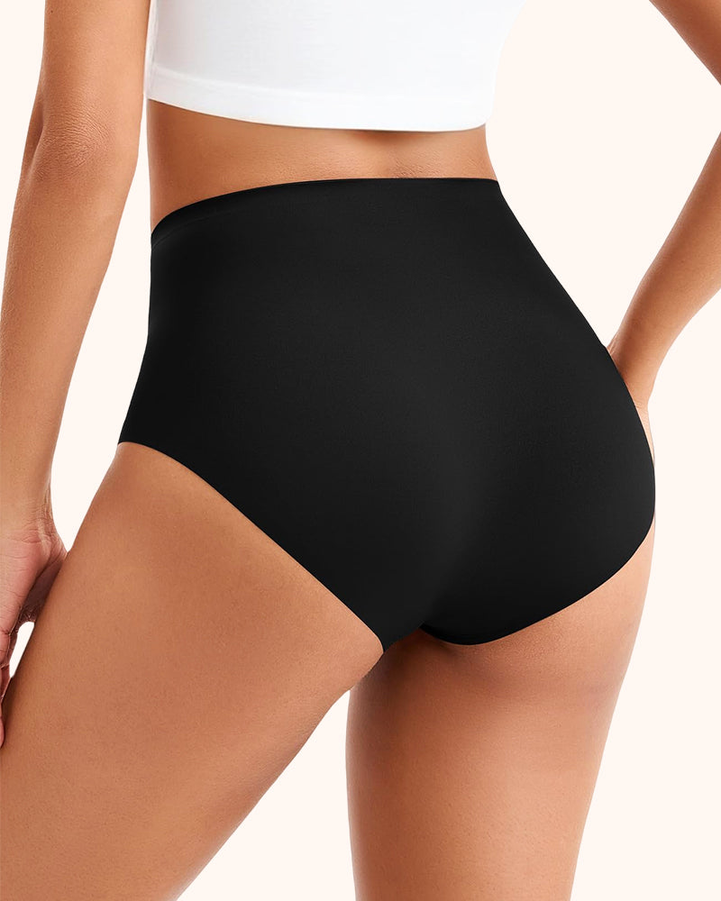 Bragas sedosas sin costuras de talle alto y sin marcas, paquete de 5