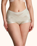 Silky High-Waisted Cross Front Tummy Control Shaping Panties