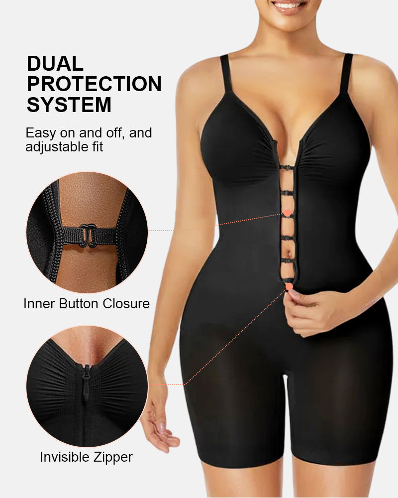 Ultra-Stretch Zip-Up Bodysuit — Sculpting Support & All-Day Comfort