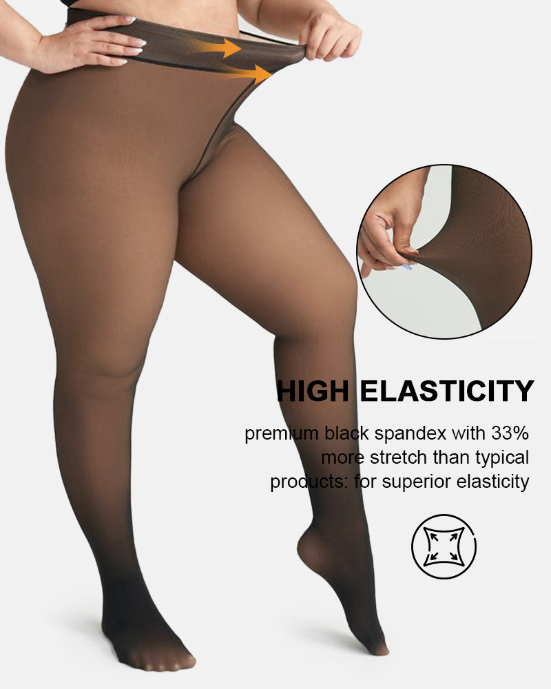 LilySure Warm Fleece Tights Slim Fit Tummy Control For Every Skin Tone