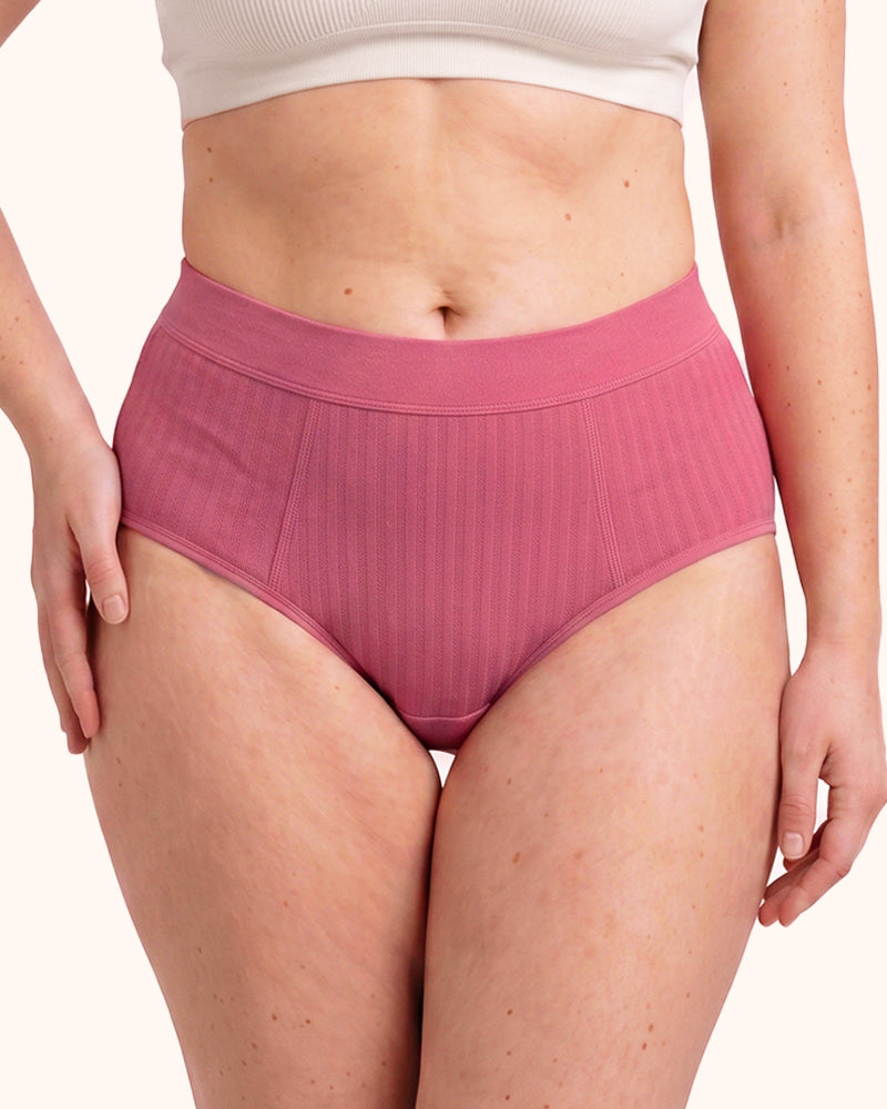 Las bragas menstruales Bikni Sporty Stretch, tela de algodón-punto con elastano, elásticas, cómodas para flujos abundantes