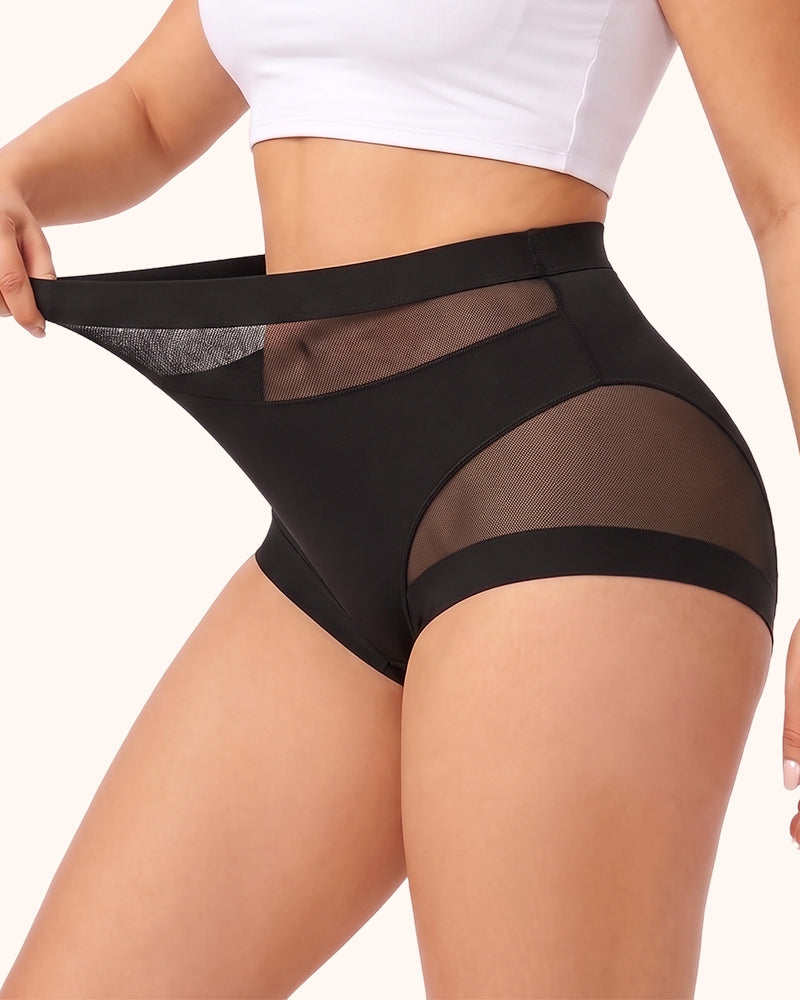 Women's High-Waist No Show Basic Mesh Panties
