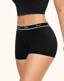 Pack de 5 braguitas tipo shorts de tiro alto de algodón para mujer