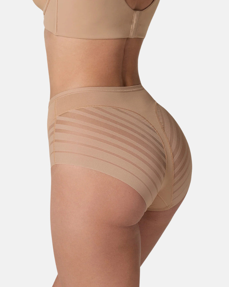 Invisible Stripe Lace Tummy Control Underwear