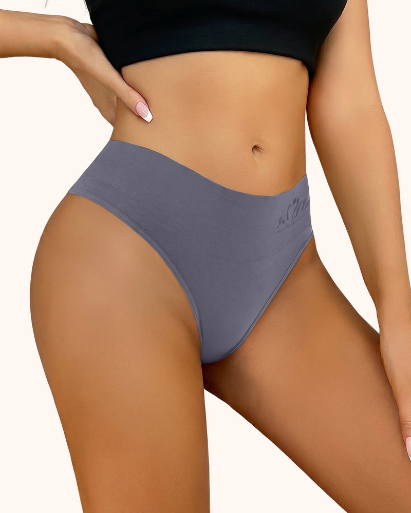 Tangas sin costura de cintura alta con control de abdomen para mujer