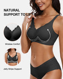 Lilysure Jelly Wireless Push-Up Bra - Scalloped V-Neck