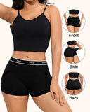 Pack de 5 braguitas tipo shorts de tiro alto de algodón para mujer