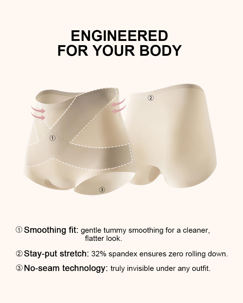 Seamless High-Waist Tummy Control Full Coverage Panties