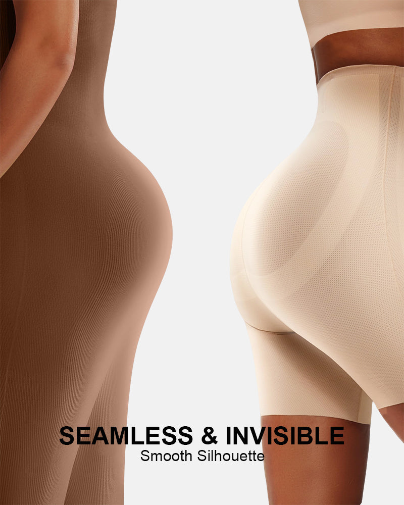 Breathable High Waisted Tummy Control Seamless Sculpting Shorts