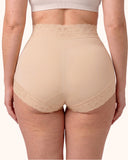 Shorts moldeadores cómodos de encaje con control de abdomen y realce de glúteos